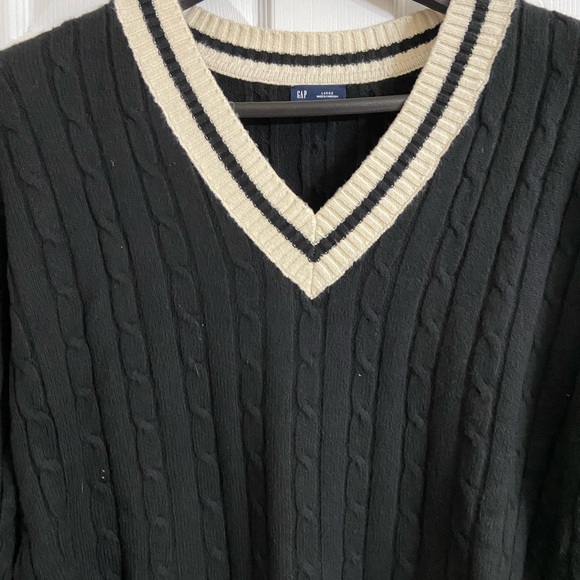 Gap CashSoft Varsity Cable-Knit Sweater ladies large - Picture 3 of 7